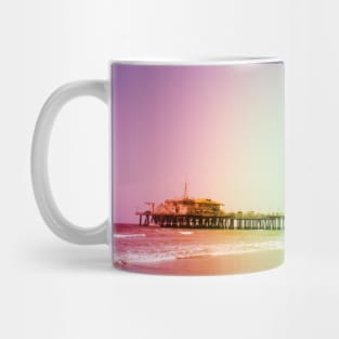 Santa Monica Pier Rainbow Colors Mug